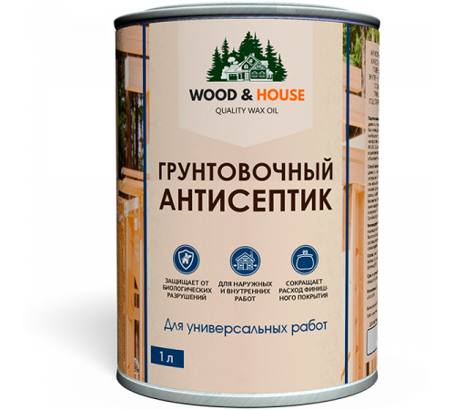 Заказать ГРУНТОВОЧНЫЙ АНТИСЕПТИК WOOD & HOUSE в Черкесске, Карачаево-Черкесская Республика